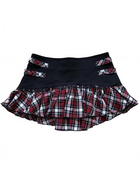Tripp NYC Dresses & Skirts - Tripp Nyc Mini Skirt Tartan Plaid Pleated Goth Punk Red Daang Goodman Medium